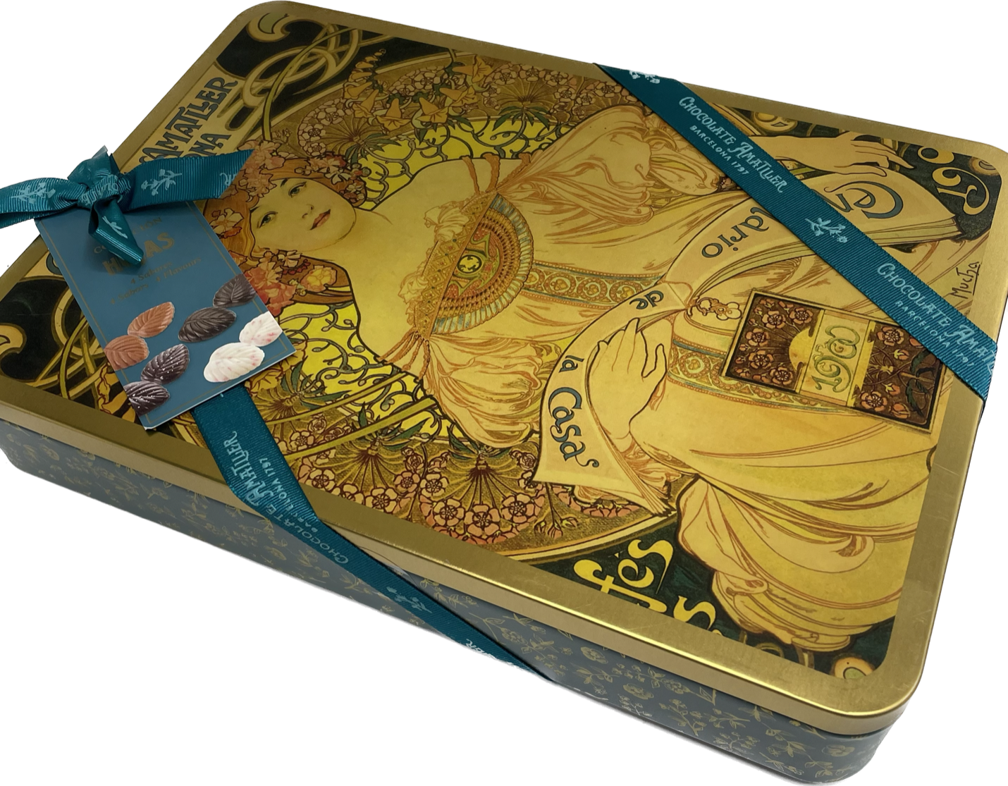 Colección Lata Surtida Centenario Hojas Chocolate Amatller 240g